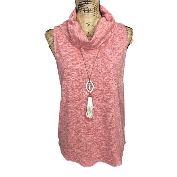 FREE People Women's Light Cowl Neck Space Dye Top - Picture 2 of 10